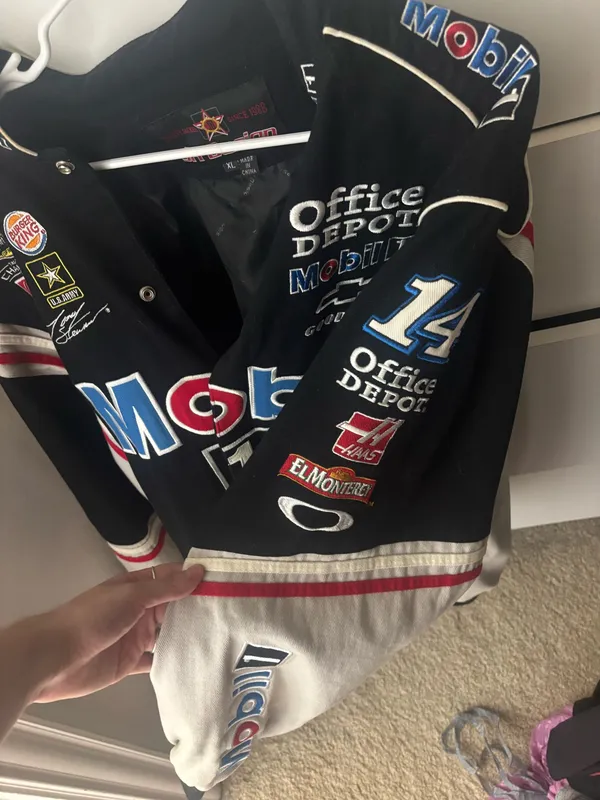 Mobil Nascar bomber jacket Black Size XL - Image 3