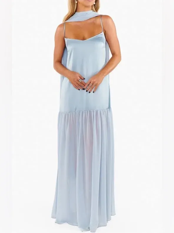 Show Me Your Mumu Dalia Maxi Dress size Large L Steel Blue NWOT - Image 3