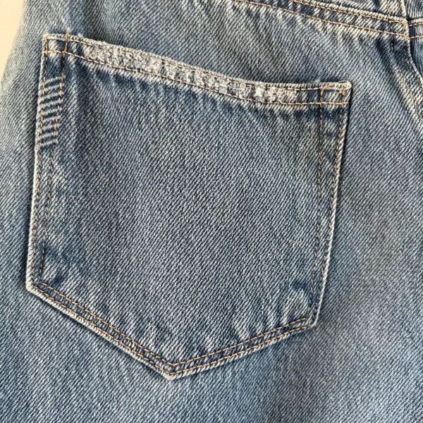 PAIGE Anessa Drawstring Wide Leg Jeans Light Wash Denim Size 27 - Image 6