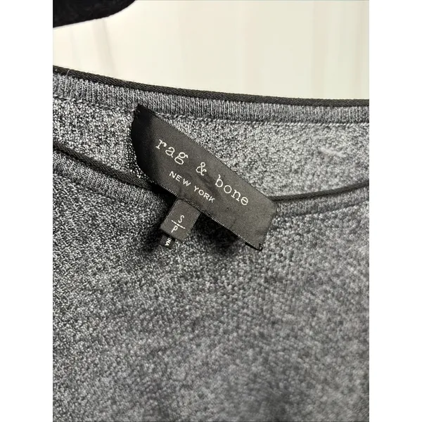 Rag & Bone Merino Wool Sweater Womens Size S Grey Long Sleeve Crew Neck Knit Top - Image 4