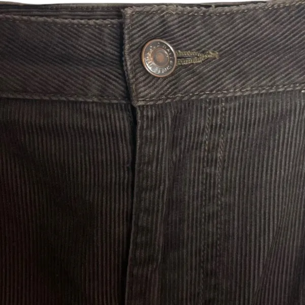 Vintage Old Navy Women's 4 Corduroy Pencil Skirt Brown‎ Front Slit Y2K - Image 2