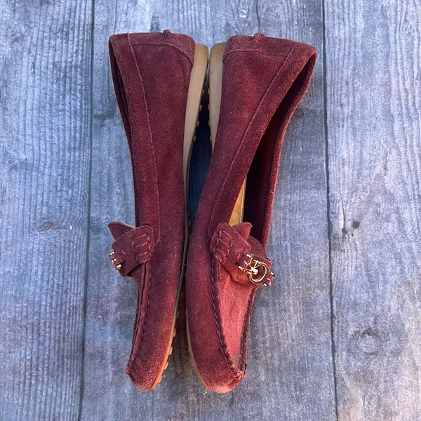 Coach fortunata maroon suede loafers - Image 6