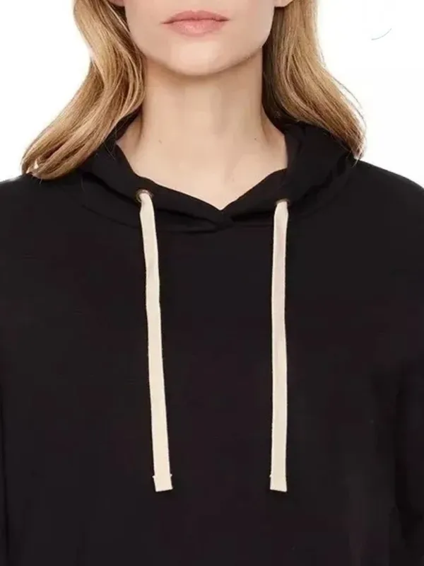 Buffalo David Bitton Black Super Soft Pullover Hoodie Sweatshirt Small - Image 2