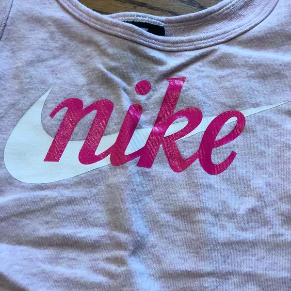 Nike Logo Tank  Sweatshirt Material Pink - Image 9