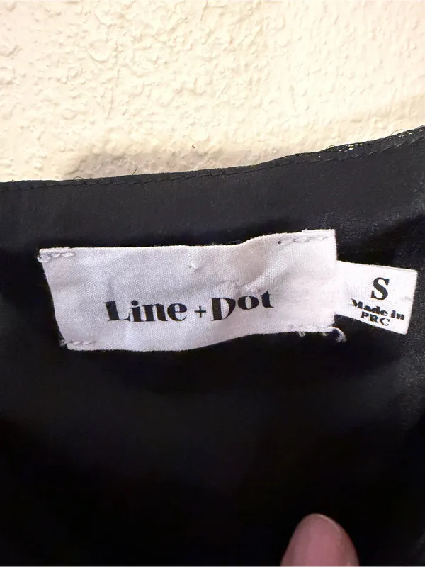 Line + Dot - Revolve Luster Mini Slip Dress Black Sequin Size Small - Image 5