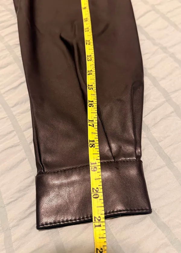 Dollhouse Black Sleek Faux Leather Shacket Womens Size S - NWO - Image 12