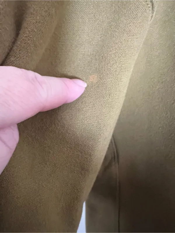 Aritzia TNA Sweatfleece Cozy Fleece Boyfriend Fit Size XS Olive Green *FLAW* - Image 6