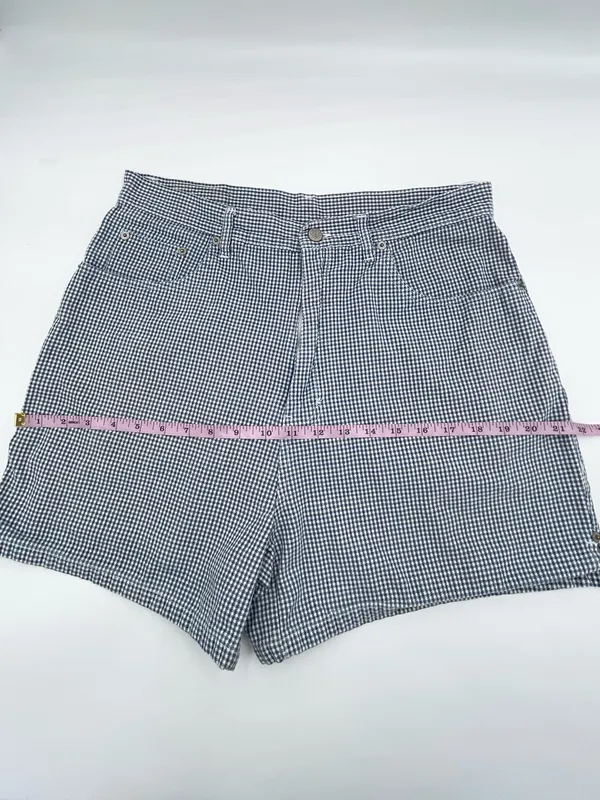 Vintage 90s Y2K Bill Blass Jeans Gingham Denim Mom Shorts Size 12 Cotton Preppy - Image 11