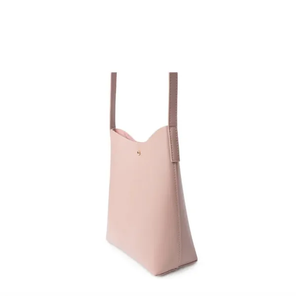 Samara Medium Shoulder Vegan Leather Bag in Peony‎ - Image 3