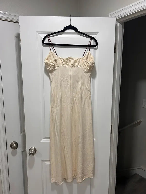 New Showpo Gwen Midi Linen Blend Dress Size Large MSRP $89 - Image 10