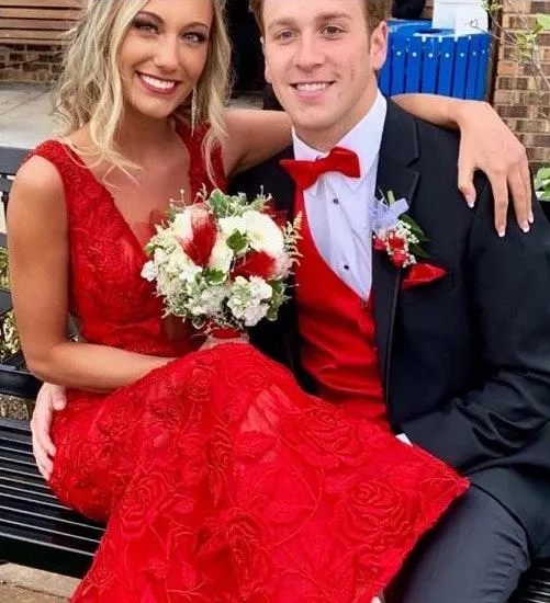 Red Rose Prom Dress - Image 5