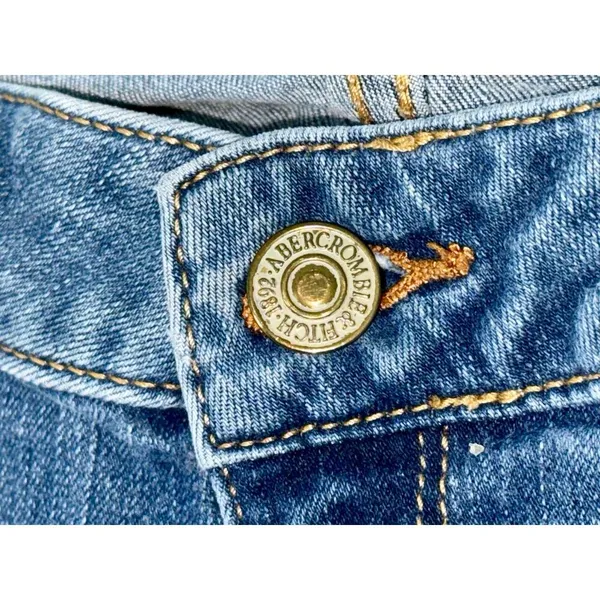 Abercrombie & Fitch The A&F Super Skinny Blue Denim Jeans Womens Size 8 Long 8L - Image 7