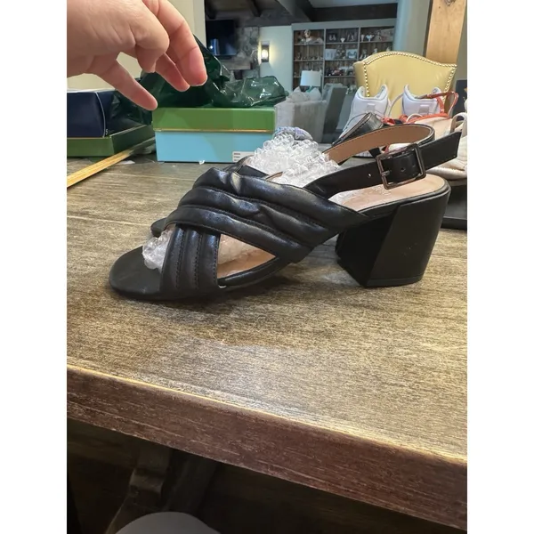New LINEA PAOLO Size 8 ISABEL Strappy Crossover Sandals‎ Heels Shoes - Image 4