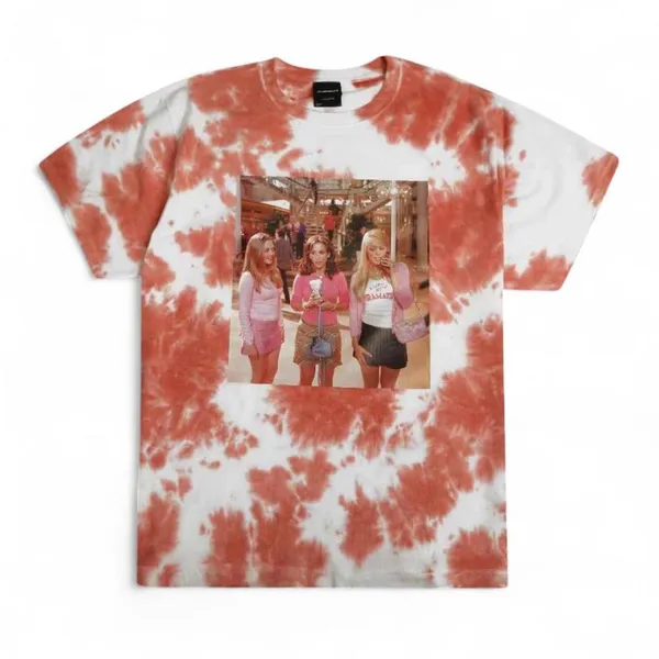 NWT Dumbgood x Mean Girls The Plastics Tie Dye Baggy Graphic T-Shirt — L/XL - Image 5
