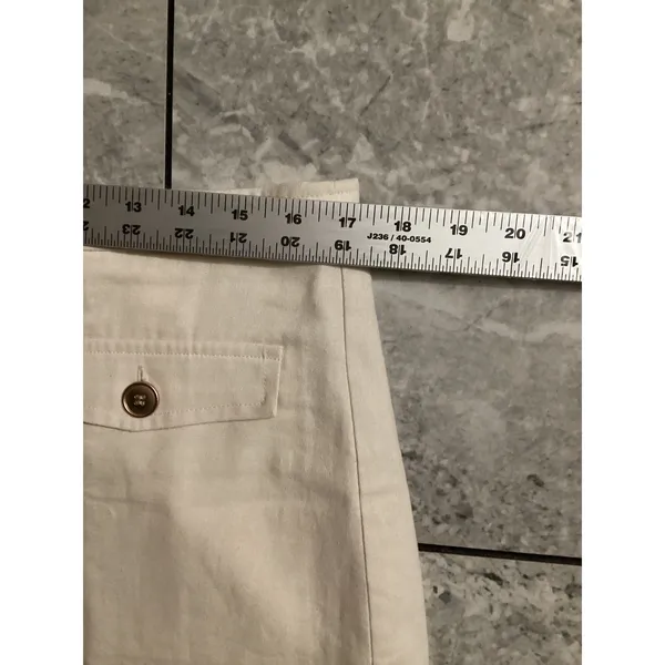 J.Crew Womens Linen Cotton Button Front Mini Skirt Ecru Cream AV793 Size 12 NWT - Image 2