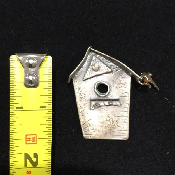 Vintage Klein Birdhouse w/ Bird Brooch - Image 4
