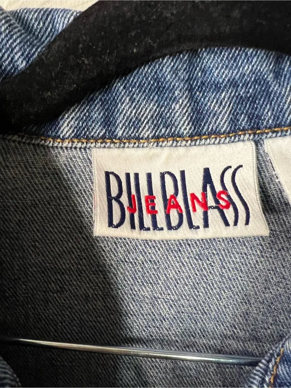 Bill Blass Vintage 90s Denim Trucker Jean Staple Retro Jacket - Image 4