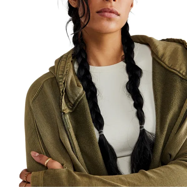 Free People Free Cloud Cardigan | Army Green | Size Large | EUC - Image 4
