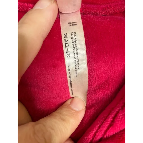 Free People movement Cherry hoodie plush women's size small pink red cozy winter - Image 6