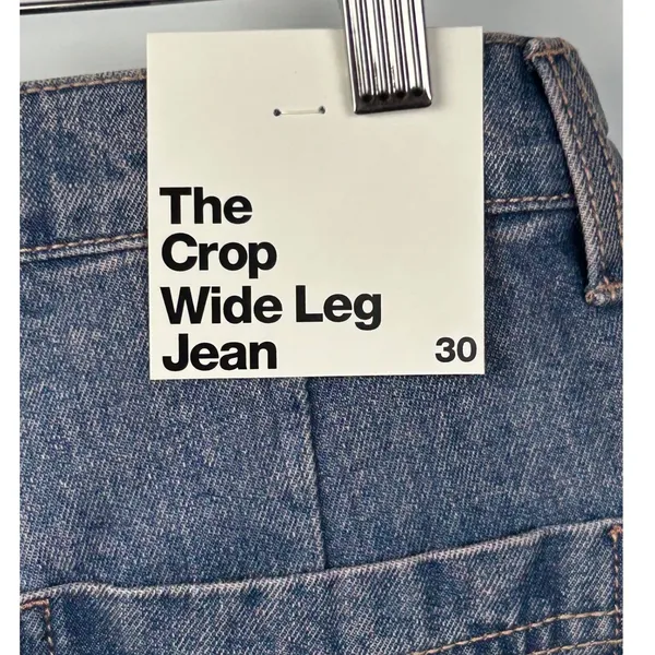 American Apparel Women Crop Wide Leg Jeans 30 Pink Tint Wash Y2K 90s‎ - Image 10
