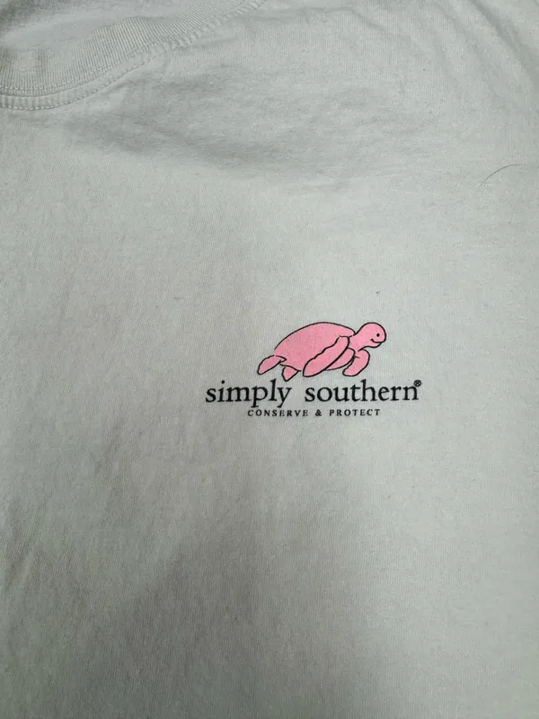 Simply Southern Donut Turtle Beige Short Sleeve Tee Size Large - Image 2