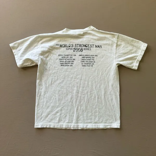 Vintage Y2K “World Strongest Man” Baby Tee - Image 2