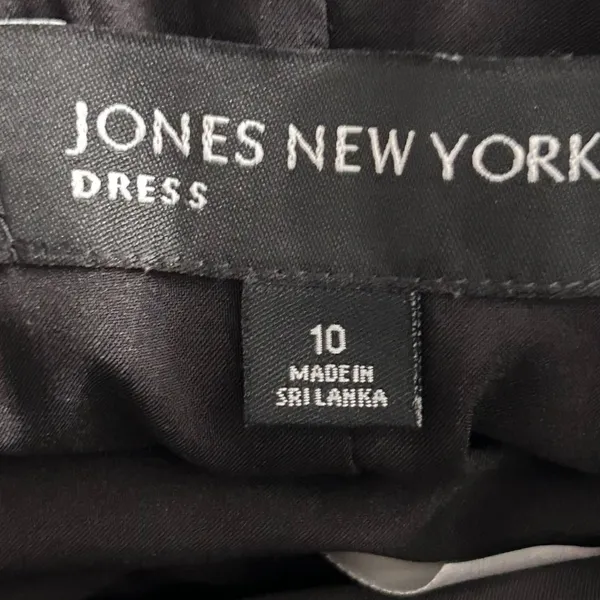 Jones New York Fit & Flare Dress Black‎ Pink 10 - Image 6