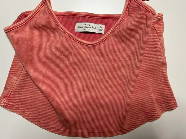 Abercrombie Red Cropped Tank - Image 3