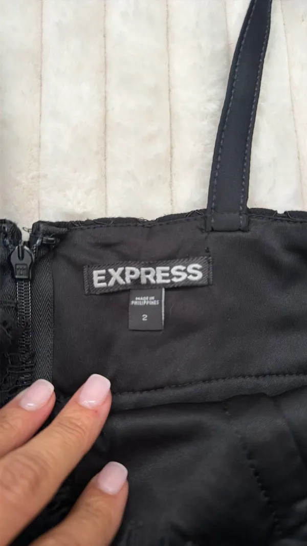 Express Black Corset style Cocktail Dress size 2 - Image 5