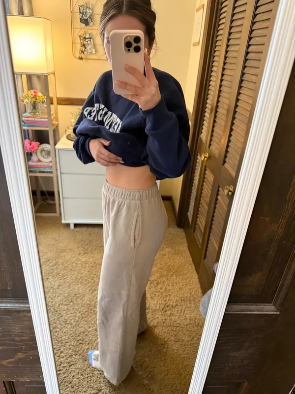 Hollister wide leg sweatpants taupe - Image 4