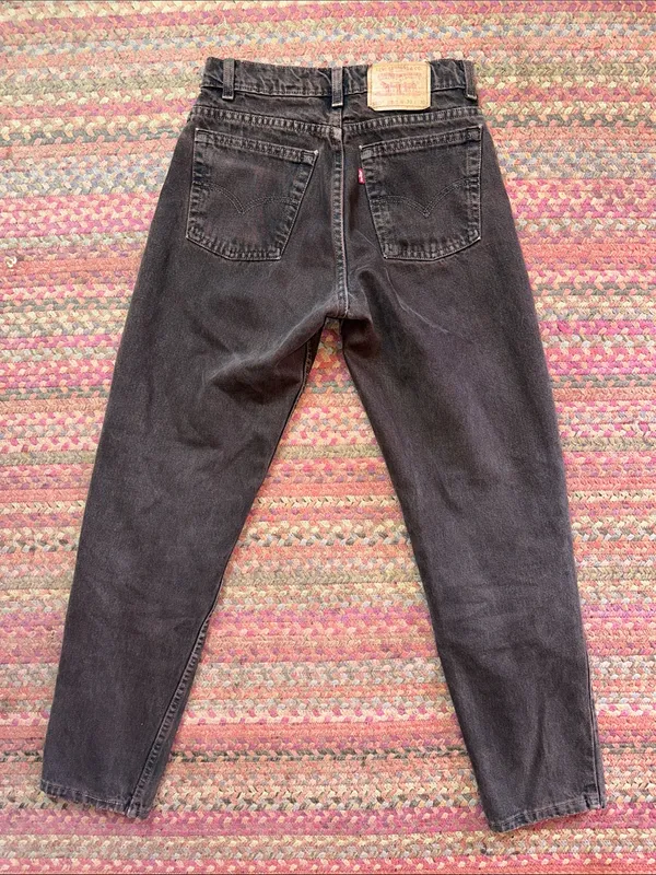 Vtg 550 Levis Dark Brown Denim Jeans - Image 6