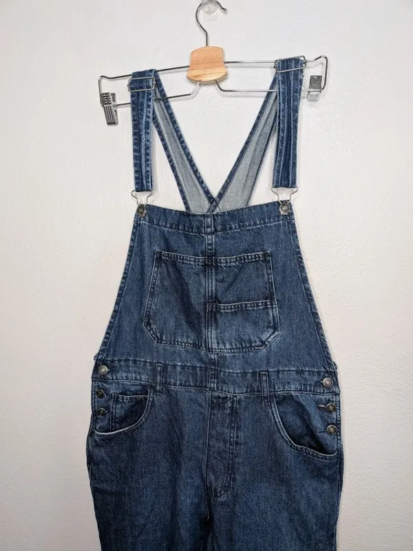 We The Free by Free People Womens Ziggy Relaxed Denim Overalls Size Large - Image 2