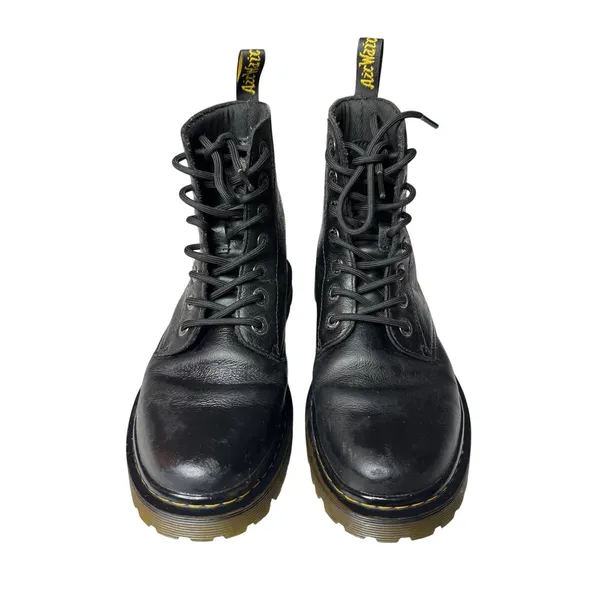 Dr. Martens Luana Black Leather Combat Boots Women’s Size 9 AW004 - Image 3
