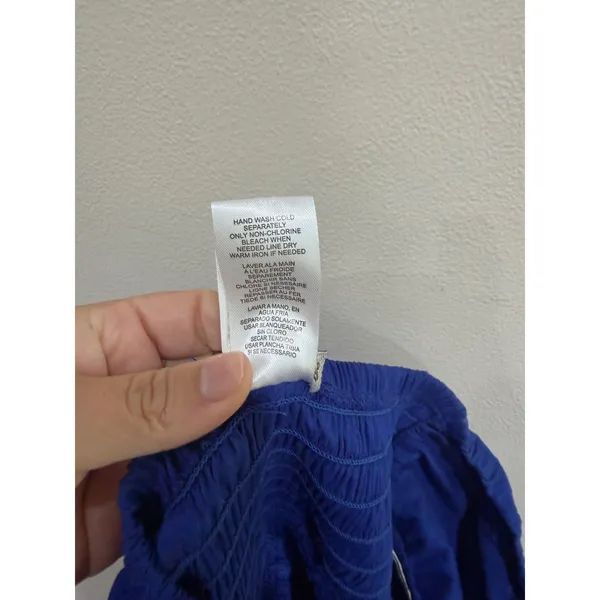 Tommy Bahama Royal Blue Strapless Maxi Dress Smocked Back Pockets TSW11101C M - Image 4