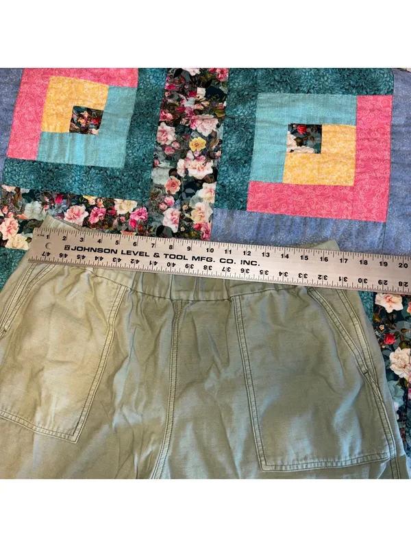 J.Crew $65 Women's L Olive Green Casual Comfort Stretch Summer Camp Shorts - Image 7