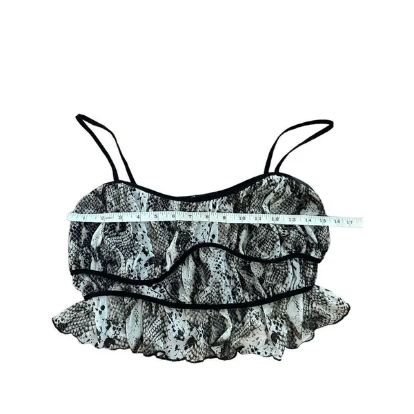 Urban Outfitters Sheer Snake Print‎ Crop Tank Top sz large - Image 4
