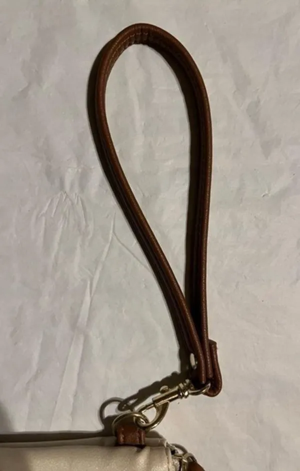 Stone‎ and Co. Leather Wristlet- Tan and Black with brown leather wrist strap - Image 3