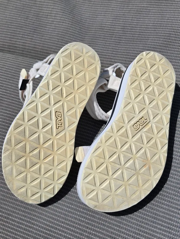 Teva Flatform Universal Mesh White Sandals 6 - Image 5