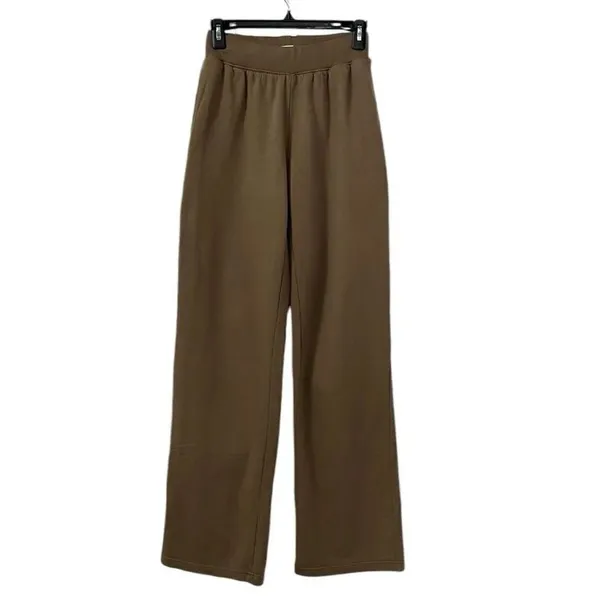 Good American Tan/Brown Cotton Sweatpants(Size 0/XS) - Image 2
