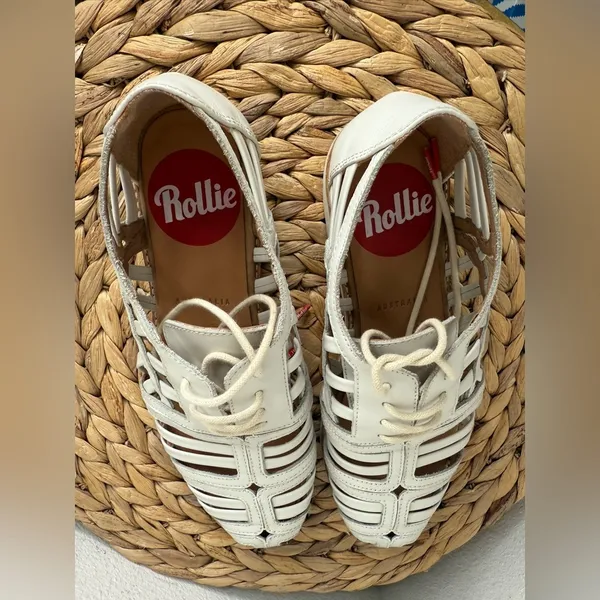 Rollie Nation Oxford Cut out Shoes Sidecut Cage in White Derby Shoe leather lace - Image 5
