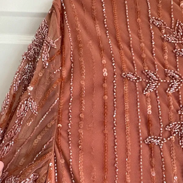Mac Duggal Embellished‎ High Neck Illusion Long Sleeve Gown 11136 NWT 12 - Image 12