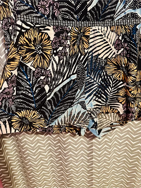 Hale Bob | Boho Tropical Floral Print Romper, Large - Image 4