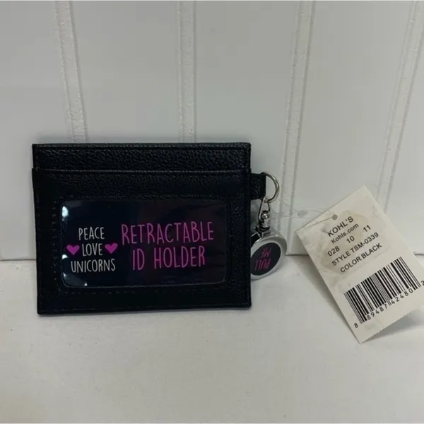 Retractable ID Badge Holder Wallet Black Card Case Lanyard NEW - Image 6