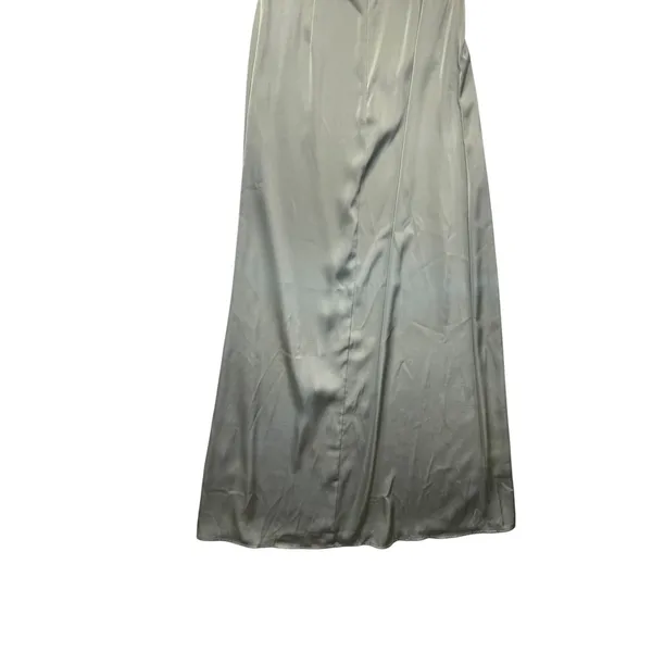 The Clothing Company Sage Green Satin Maxi Dress High Slit Formal Small NWT - Image 9