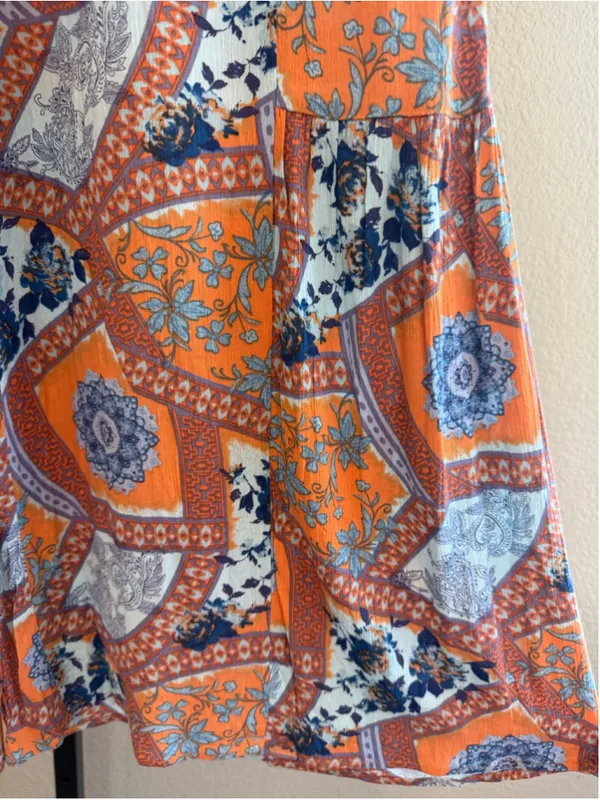 Easel Floral Print Wide Leg Palazzo Pants Size S - Image 7