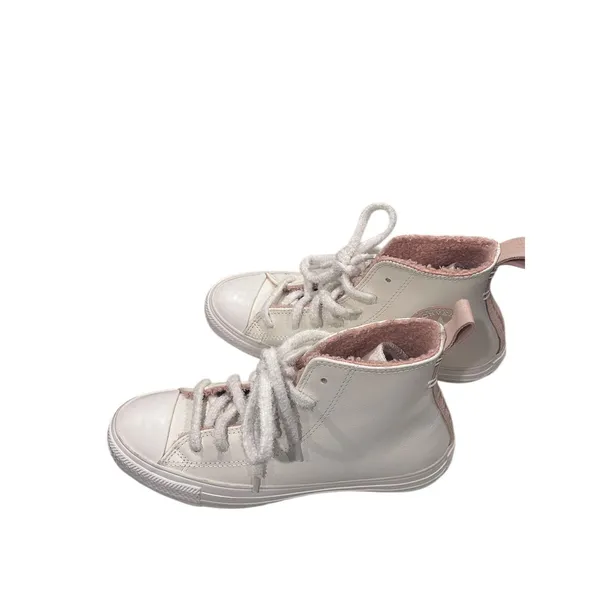 Size 7.5 Converse Perfect is Not Perfect White Leather High Top womens Sneakers - Image 3