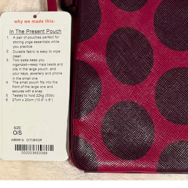 Lululemon In The Present Pouch Deep Ruby Bordeaux Drama Polka‎ Dot W9M61S NWT - Image 14