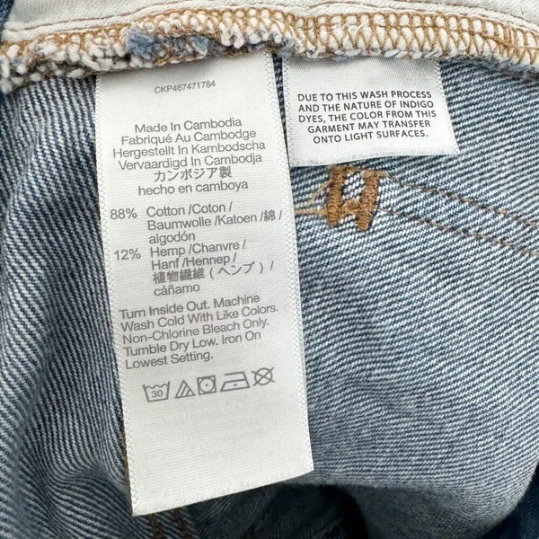 Madewell Jeans‎ Size 23 Indigo Dark Worn High Rise Baggy Straight Leg Minimalist - Image 6