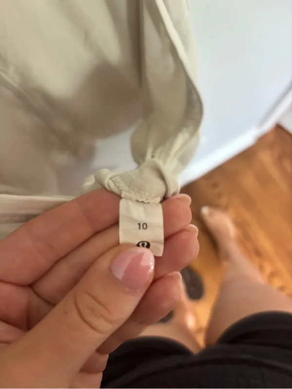 Cream Lululemon Tank Top With Bow Detail - Image 3