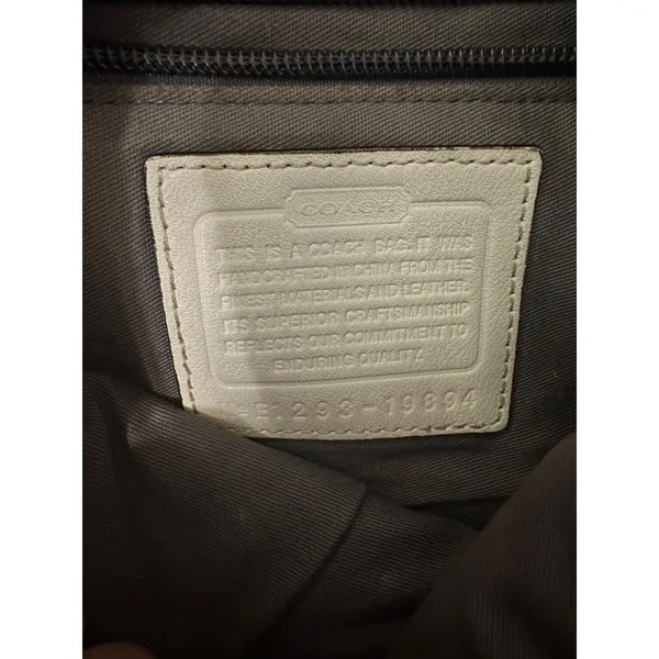 Coach silver‎ leather purse with tassles - Image 10